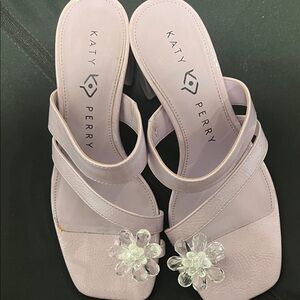 Katy Perry Collections Lavender Heels with Floral Accents